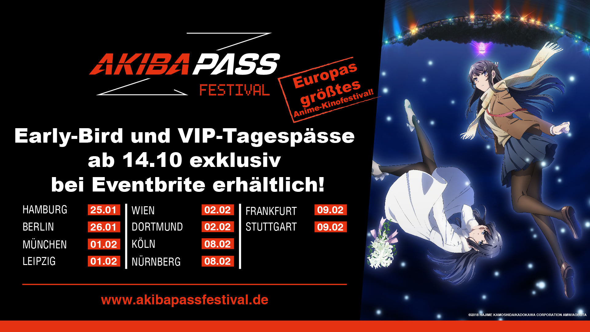 Akiba Pass Festival 2017 Tickets AKIBA PASS Festival 2020: Erste Details zu den Städten und Tickets