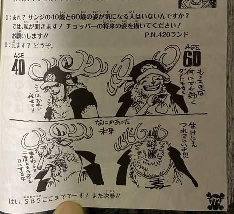 »One Piece«: Oda zeichnet Chopper im Alter von 40 und 60 ...